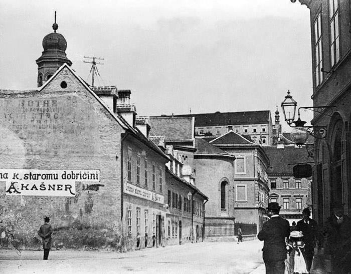 Trg Petra Preradovića 1880. godine, pogled na Margaretsku